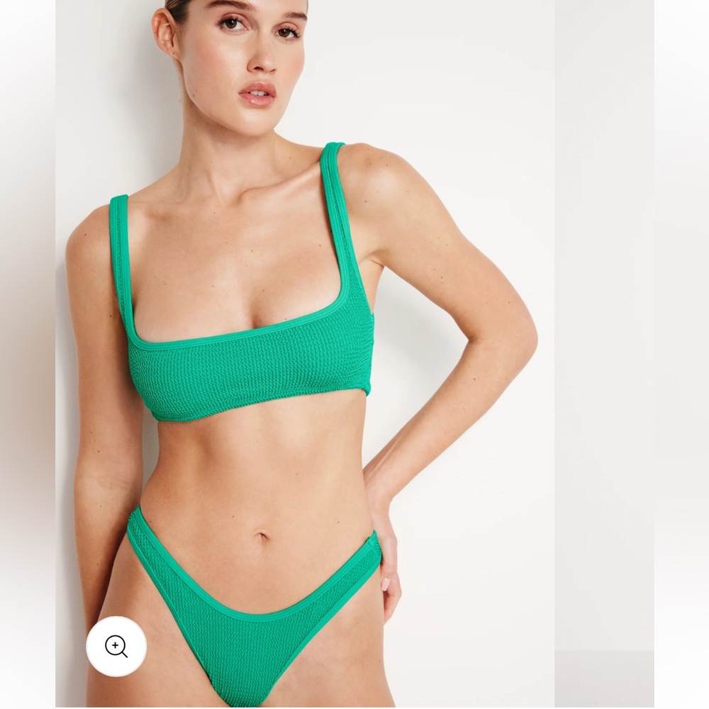 NWT Good American Always Fits Jade Green Bathing Suit Set - Size XXS/XS